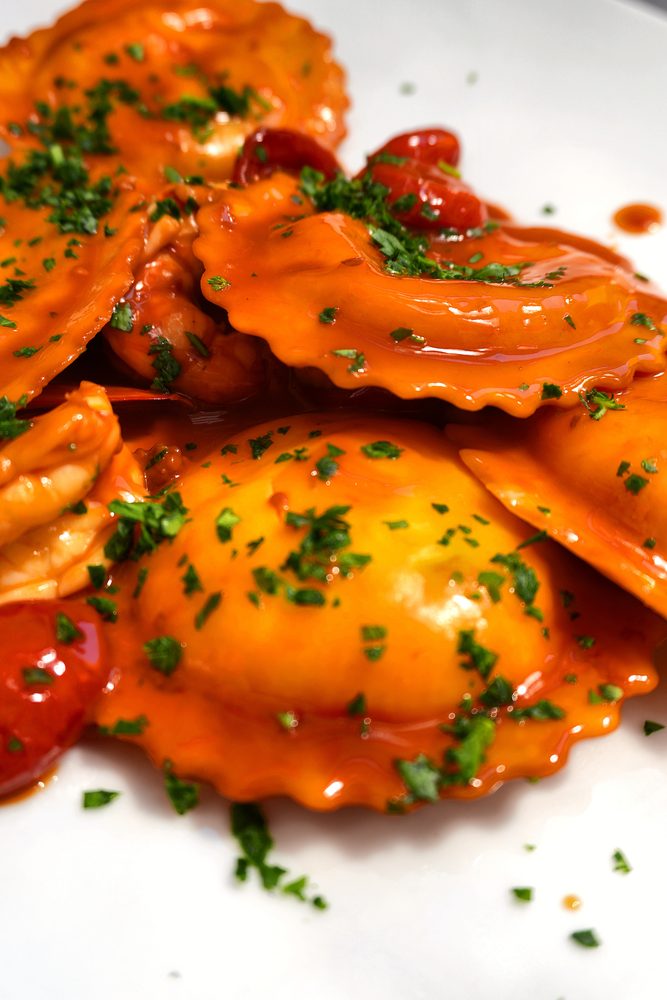 Un primo di pesce del menù degustazione Chiari di Luna